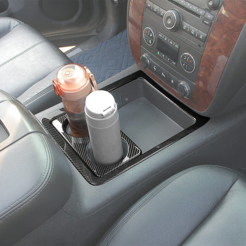 For 2007-2013 Chevy Avalanche/Tahoe/Suburban/GMC-YUKON/SIERRA Center Console Front Water Cup Holder Frame Decor Cover Trim Bezel