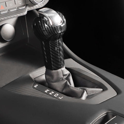 For 2015+ Ford Mustang Center Console Gear Shift Head Knob Cover Trim