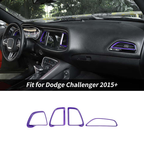 Center Console Air Condition Vent Ring Trim For Dodge Challenger 2015+ Accessories | CheroCar