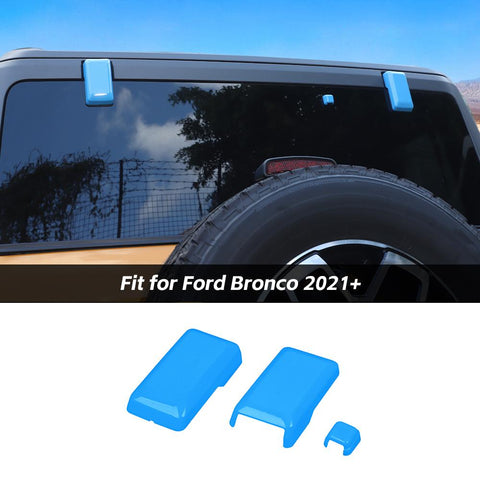 For 2021+ Ford Bronco Tailgate Rear Door Window Glass Hinge Cover Trim Decor