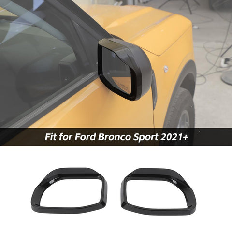 Side Rearview Mirror Rain Eyebrow Cover Trim For Ford Bronco Sport 2021+ Accessories | CheroCar