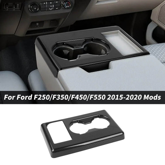 For 2015-2020 Ford F250/F350/F450/F550 Center Cup Holder Panel Cover Trim Interior Accessories