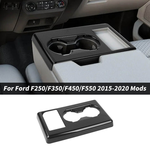 For 2015-2020 Ford F250/F350/F450/F550 Center Cup Holder Panel Cover Trim Interior Accessories