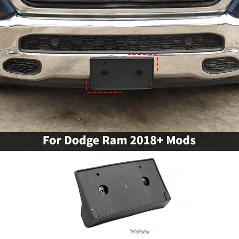 For 2018+ Dodge Ram 1500 Front bumper Mount License Plate Holder Bracket
