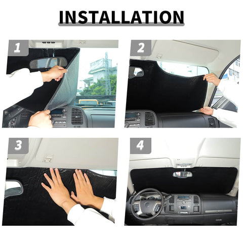 For 2007-2013 Chevy Silverado/GMC-SIERRA Front Windshield Sunshade Reflective Car Sun Shade Visor