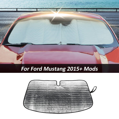 For 2015+ Ford Mustang Front Window Windshield Sunshade Cover Auto Truck SUV