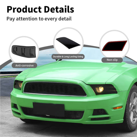 For 2010-2014 Ford Mustang Smoked Black Front Headlight /Rear Taillight Lamp Cover Trim Kit