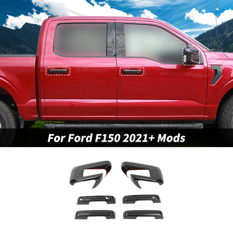 For 2021+ Ford F150 Rearview Mirror Shell Door Handle Cover Trim