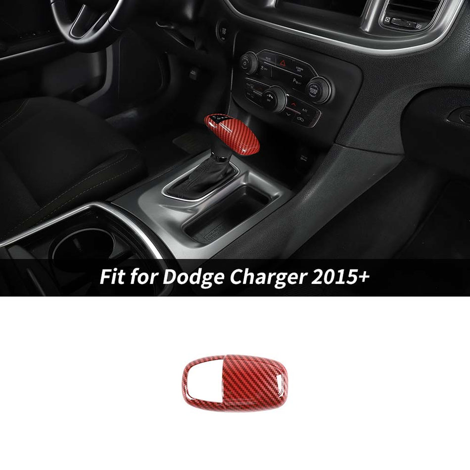 For Dodge 2015+ Charger/Challenger/ 2018+ Durango Interior Gear Shift Knob Decor Cover Trim