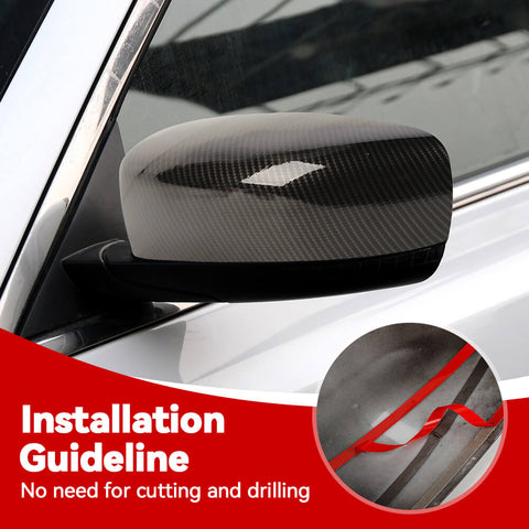 For 2011+ Chrysle 300C Exterior Rearview Mirror Decor Cover Trim Shell