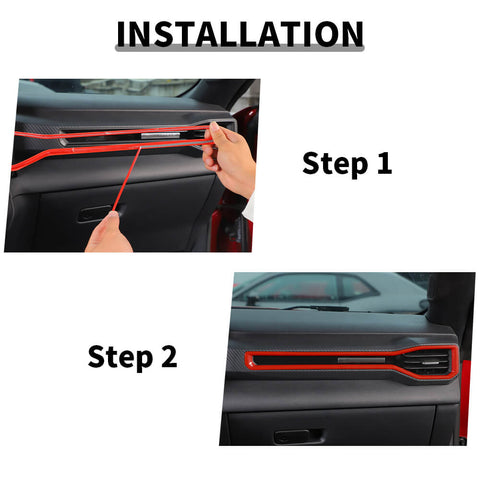 For 2024+ Ford Mustang 4 x Car Center Console Air Conditioning Vent Decor Cover Trim