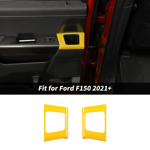 For 2021+ Ford F150 Rear Door Storage Compartment Trim Cover Decor Bezel