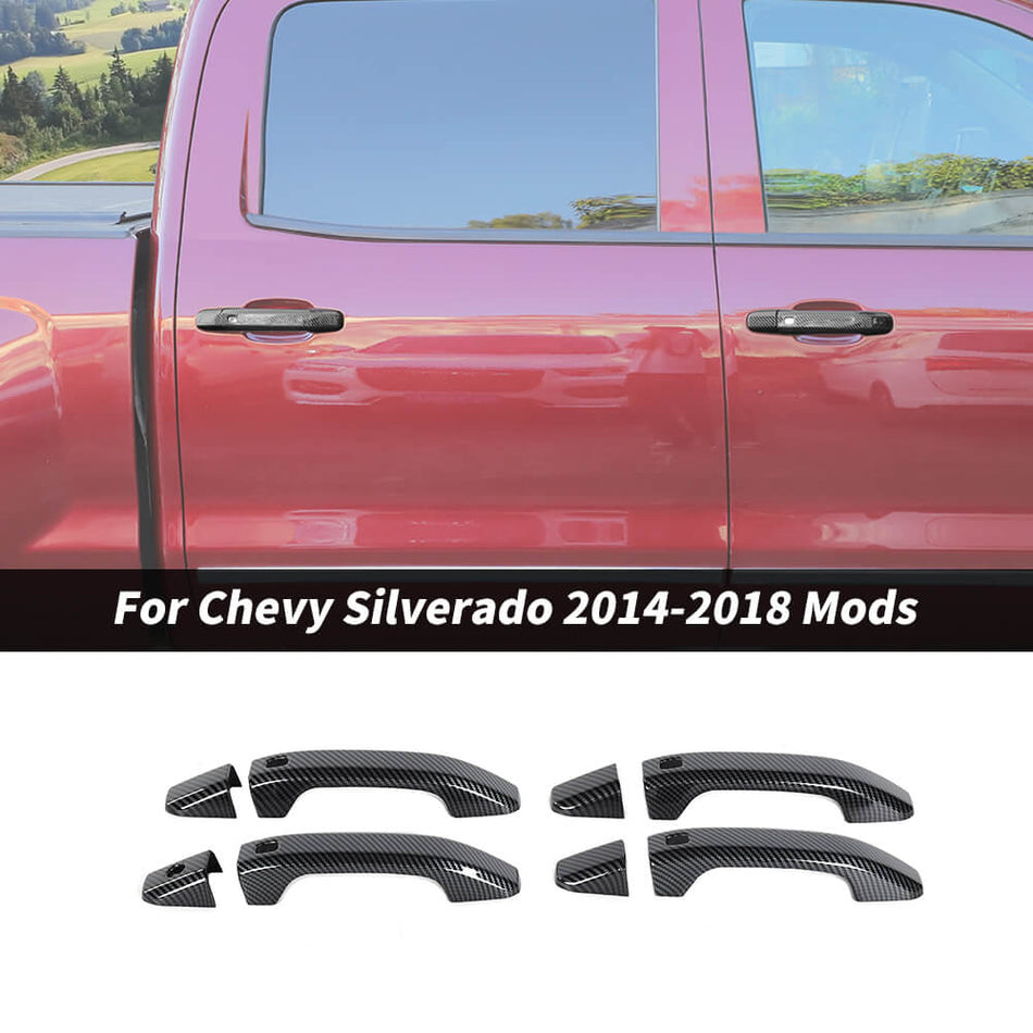 For 2014-2018 Chevy Silverado/GMC Sierra/2014-2020 Suburban/GMC YUKON/Tahoe Outer Door Handle Shell Cover Trim 4 Door