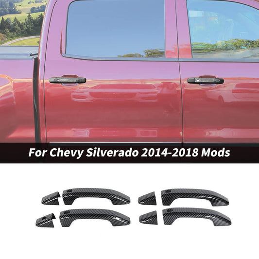 For 2014-2018 Chevy Silverado/GMC Sierra/2014-2019 Suburban/GMC YUKON/Tahoe Outer Door Handle Shell Cover Trim 4 Door