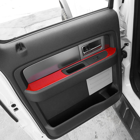 For 2009-2014 Ford F150 Raptor 40x Center Console And Car Door Trim Kit Red