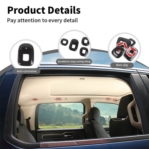 For 2018+ Dodge RAM Car Roof Horn Ring/Reading Light Trim Cover