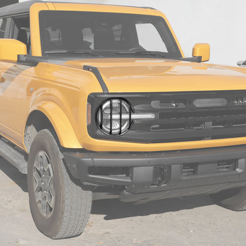 For 2021+ Ford Bronco Front Headlight Trim Cover Guard Protect