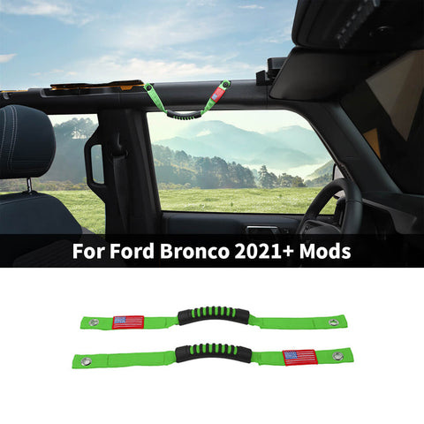 For 2021+ Ford Bronco Car Top Roll Bar Grab Handles Grip Accessories (2 pcs)