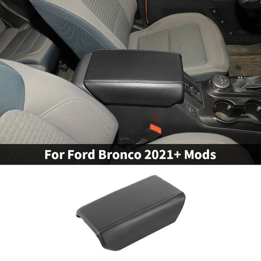 For 2021+ Ford Bronco Center Console Armrest Box Panel Trim Cover Protection Guard