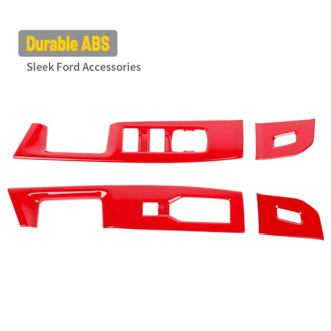 For 2021+ Ford F150 Interior Front Door Window Lift Switch Panel Trim Cover