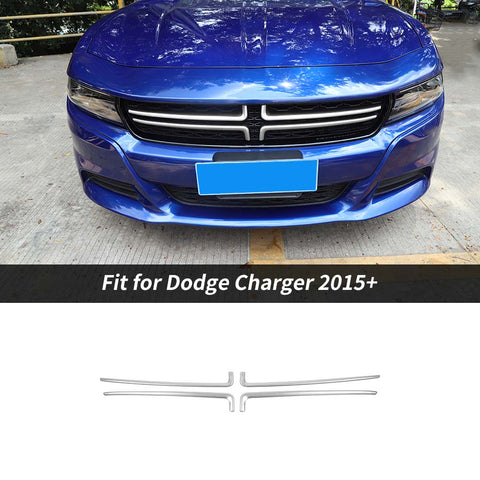 Front Grille Inserts Trim Frame Cover For Dodge Charger 2015+ Accessories | CheroCar