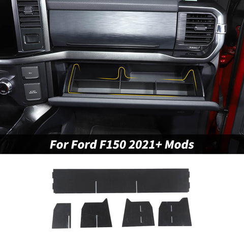 For 2021+ Ford F150 Co-pilot Glove Box Storage Insert Divider Trim