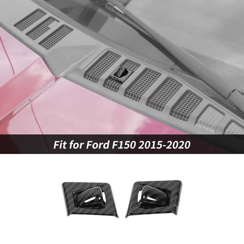 Hood Wiper Water Spray Nozzle Covers Trim For Ford F150 2015-2020 Accessories | CheroCar