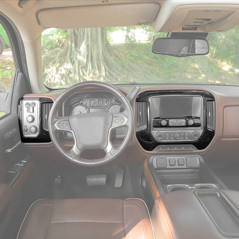 For 2014-2017 Chevy Silverado/GMC Sierra Console Dash Display Meter Cover Trim Kit
