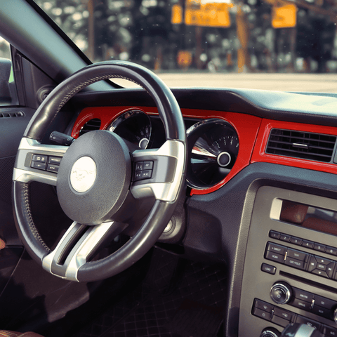 For 2010-2014 Ford Mustang Interior Center Console Dashboard Decor Trim