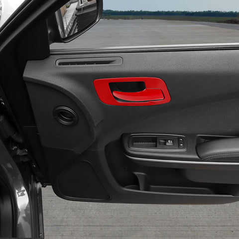 For 2011+ Dodge Charger/Chrysler 300C Interior Door Handle Ring Bowl Frame Decor Cover Trim Bezels