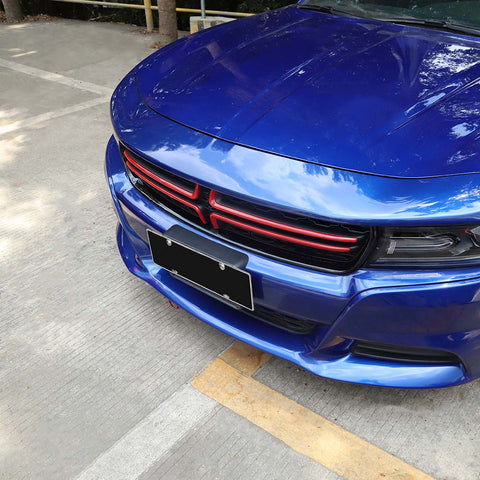 Front Grille Inserts Trim Frame Cover For Dodge Charger 2015+ Accessories | CheroCar