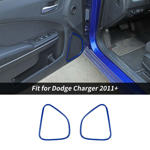 Inner Front Row Door Speaker Stereo Frame Decor Ring Trim For Dodge Charger/Chrysler 300C 2011+ Accessories | CheroCar