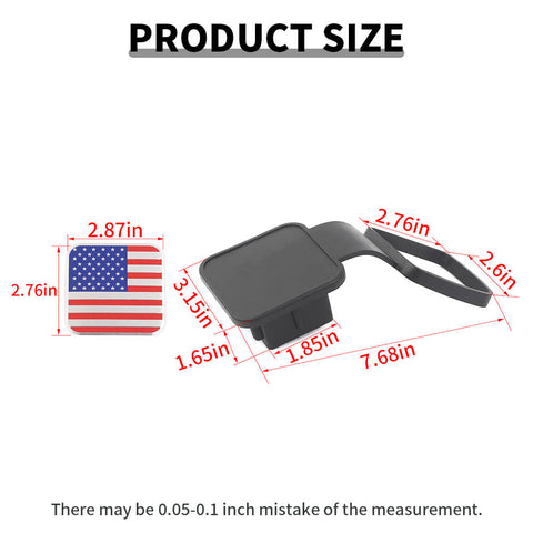 For Universal Car Trailer Hitch Cover Trailer Hook Dustproof Plug Square Mouth Protector