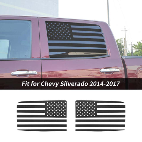 Car Rear Window Trim Stickers For Chevy Silverado/GMC Sierra 2014-2017 American flag Accessories | CheroCar