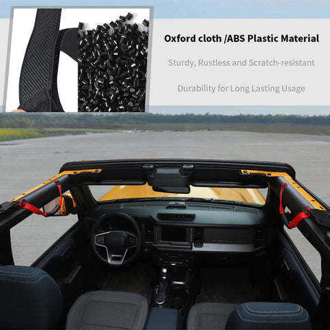 For 2021+ Ford Bronco Car Top Roll Bar Grab Handles Grip Accessories (2 pcs)