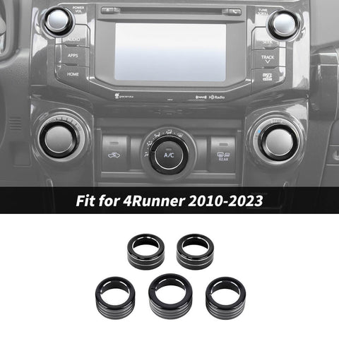 For 2010-2023 Toyota 4Runner Audio Air Conditioner Switch knob Bezel Rings