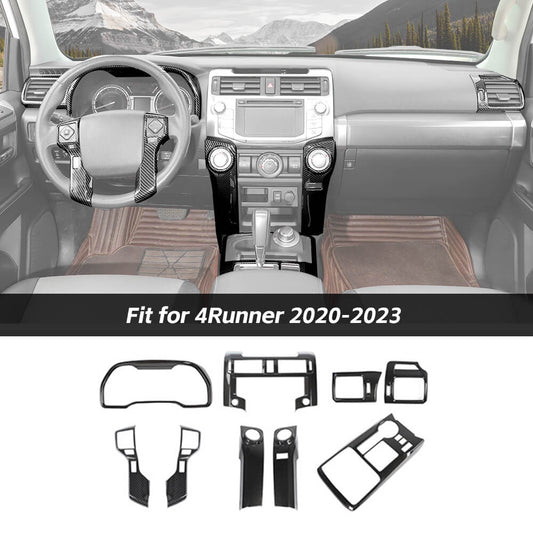 For 2020-2023 Toyota 4Runner 9 x Interior Front Central Dashboard Trim Kit