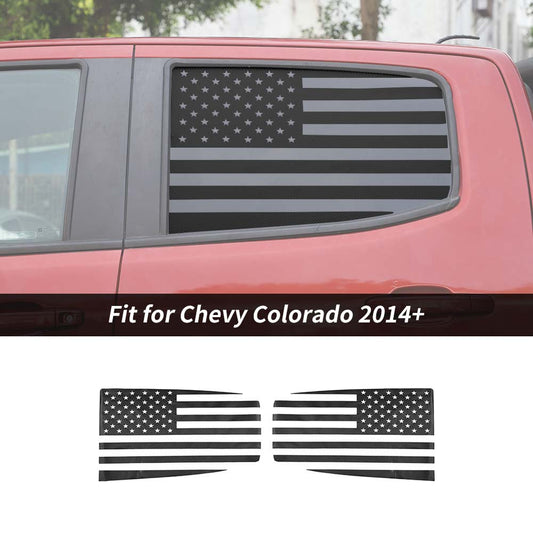 Rear Side Window Decal Sticker For Chevy Colorado 2014+ US Flag Accessories | CheroCar