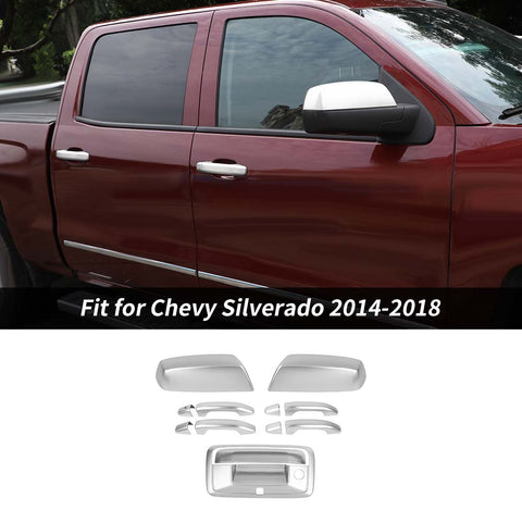 Mirror Tailgate Door Handle Trim Cover For Chevy Silverado/GMC Sierra 2014-2018 Accessories | ChaeroCar