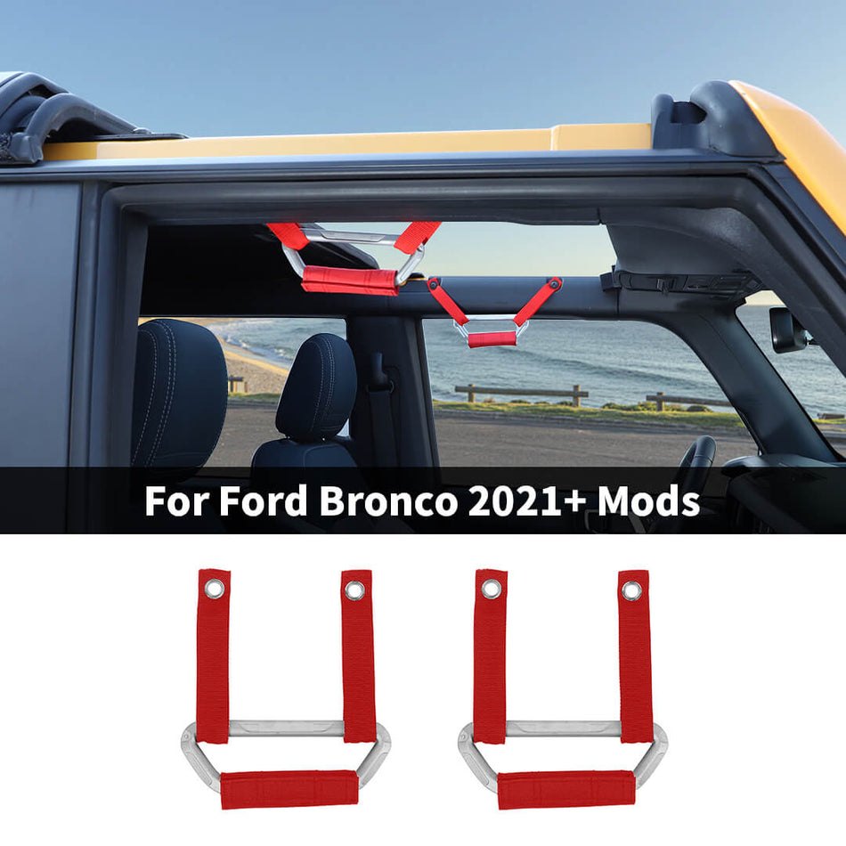 For 2021+ Ford Bronco Car Top Roll Bar Grab Handles Grip (2 pcs)