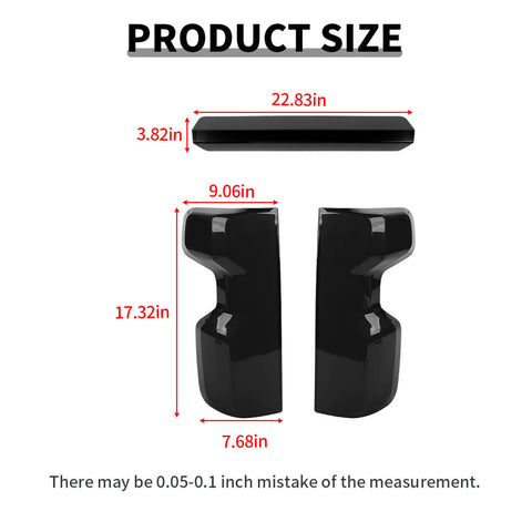 For 2022+ Chevy Silverado Smoked Black High Brake Light & Rear Taillight Lamp Trim Cover Kit