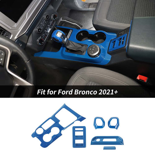 Interior Gear Shifter Panel Cover Trim Kit For Ford Bronco 2021+ 4-Door Accessories | CharoCar