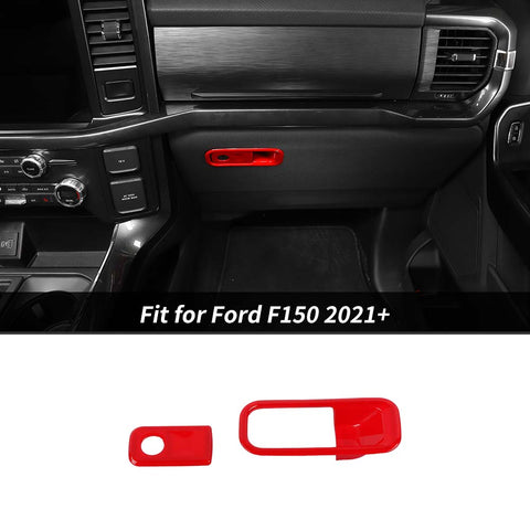 Co-pilot Storage Box Handle Cover Trim Bezels For Ford F150 2021+ Accessories | CheroCar