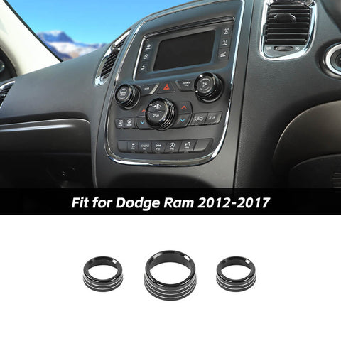 Air Conditioning Audio Switch Knob Cover Trim For Dodge Ram 2012-2017 Accessories | CheroCar