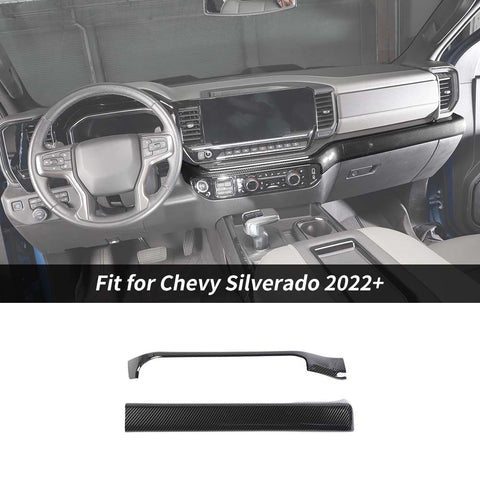 Center Console Dash Decor Panel Cover Trim For Chevy Silverado 2022+ Accessories | CheroCar