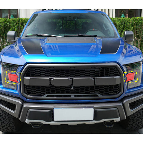 For 2015-2020 Ford F150 Raptor Front Bumper Headlight Grille Side Cover Trim