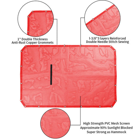 For 2021+ Ford Bronco Roof Insulation Net Mesh Bikini Top Sunshade Cover