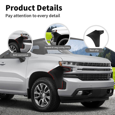 For 2019+ Chevy Silverado Exterior Front Bumper Upper Cover Fascia Trim