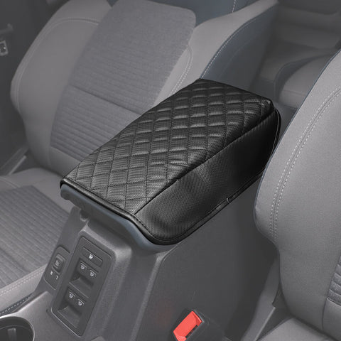 For 2021+ Ford Bronco Center Console Storage Box Armrest Leather Cover Pad