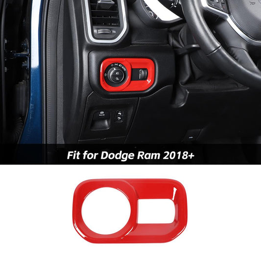 Headlight Switch Button Cover Trim Decor For Dodge Ram 2018+ Accessories | CheroCar